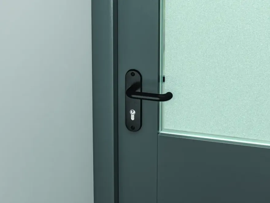 AXA veiligheidsbeslag Oval achterdeur zwart kortschild met SKG 3-sterren 52 mm