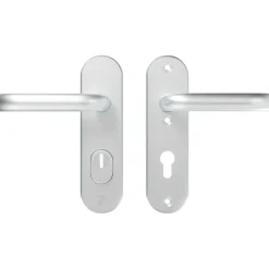 AXA veiligheidsbeslag Oval achterdeur aluminium kortschild met SKG 3-sterren 72 mm