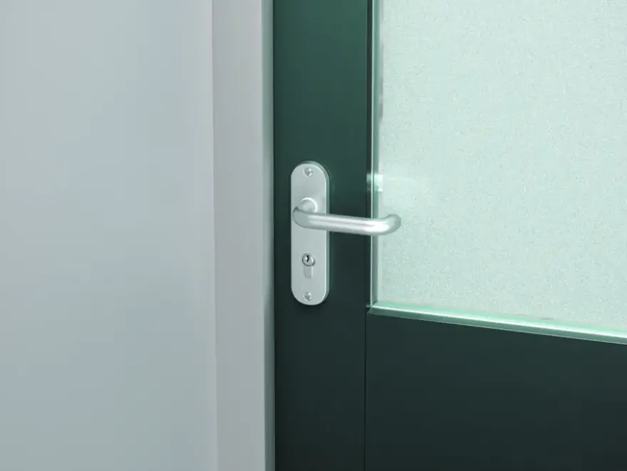 AXA veiligheidsbeslag Oval achterdeur aluminium kortschild met SKG 3-sterren 72 mm