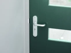 AXA veiligheidsbeslag Oval voordeur aluminium langschild met SKG 3-sterren 72 mm
