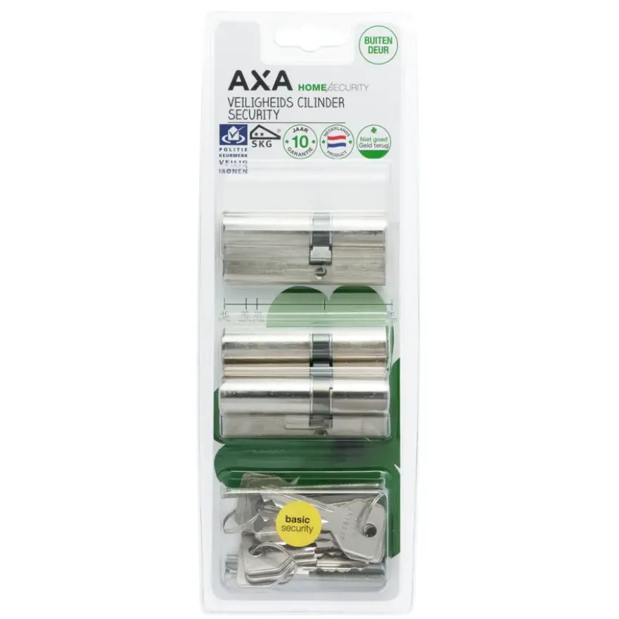 AXA veiligheidscilinder security 30-45mm SKG** gelijksluitend 3 stuks
