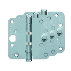 AXA Veiligheidsscharnier kogellager afgeronde hoeken SKG 3-sterren verzinkt 89x89 mm 3 stuks