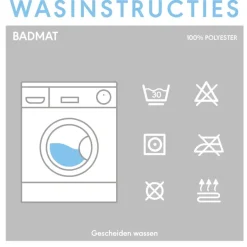 Badmat Twist 60x60cm grijs