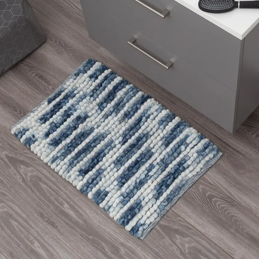 Badmat Vintage 50x80cm blauw
