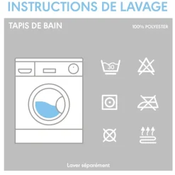 Badmat Vintage 50x80cm blauw