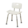 Basic douchestoel met rugleuning zitting 51x31 cm H= 38-55 cm 100 kg