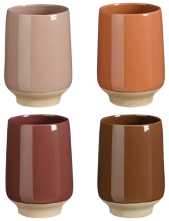 Beker donker paars donker roze donker bruin donker geel - h12xd8cm