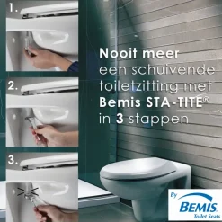 Bemis New York wc bril hout wit met softclose