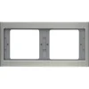 Berker K5 Afdekraam 2-voudig RVS