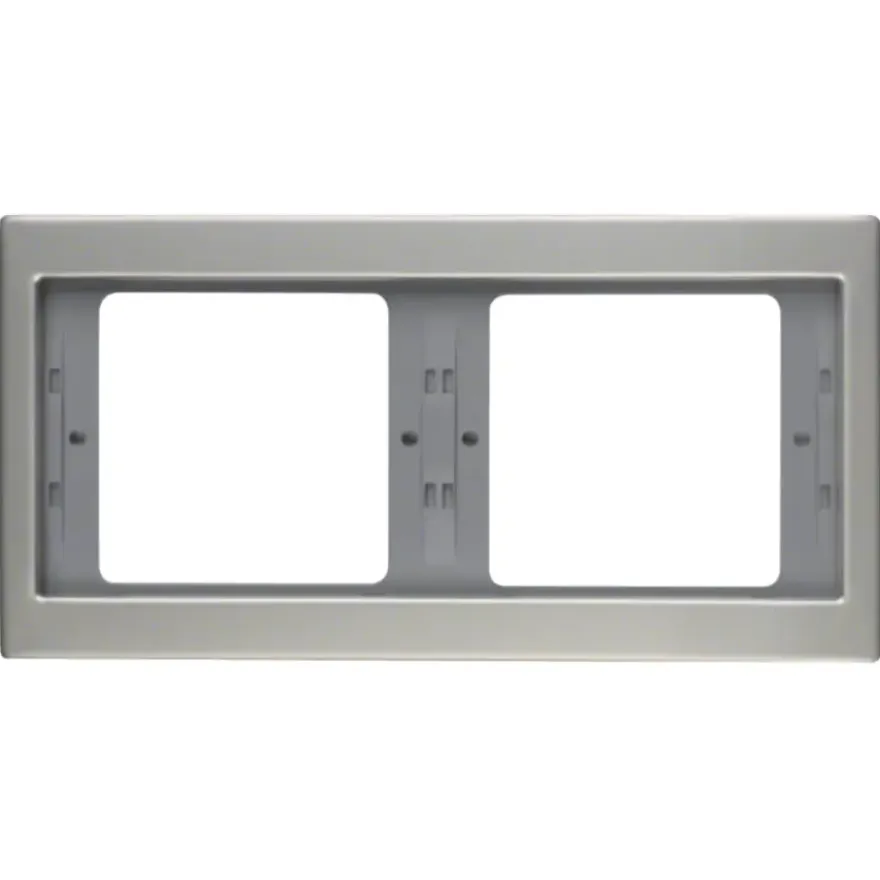 Berker K5 Afdekraam 2-voudig RVS