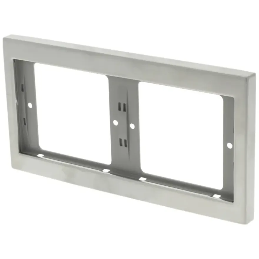 Berker K5 Afdekraam 2-voudig RVS