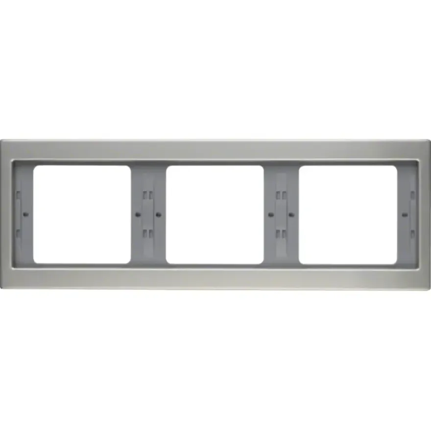 Berker K5 Afdekraam 3-voudig RVS