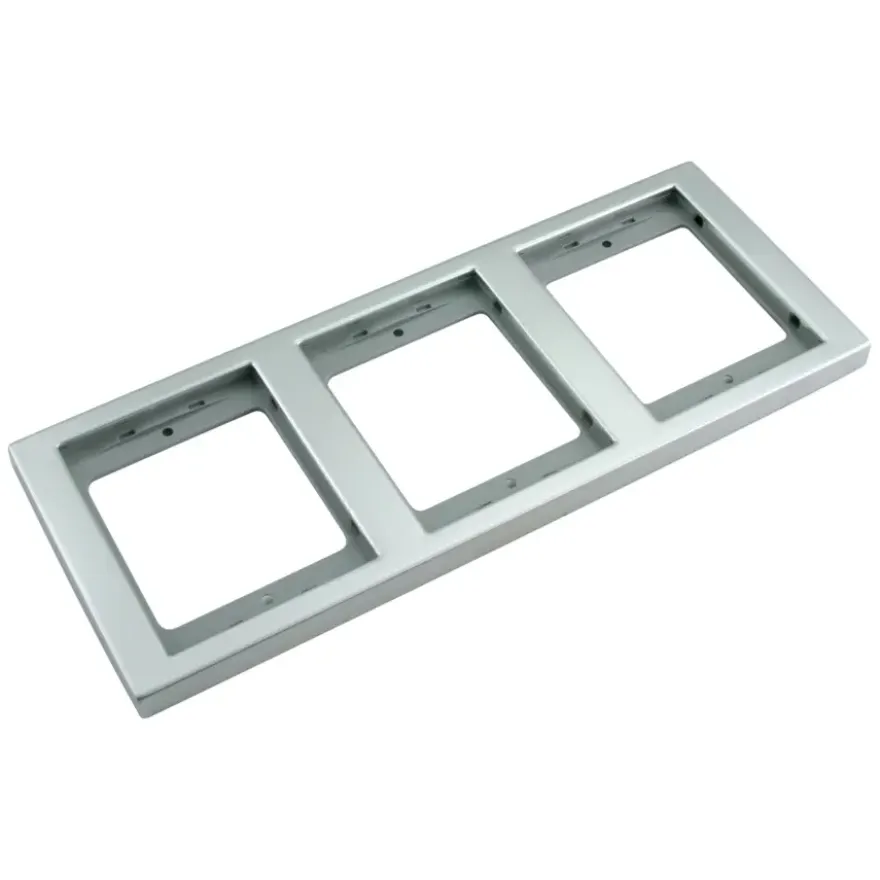Berker K5 Afdekraam 3-voudig RVS