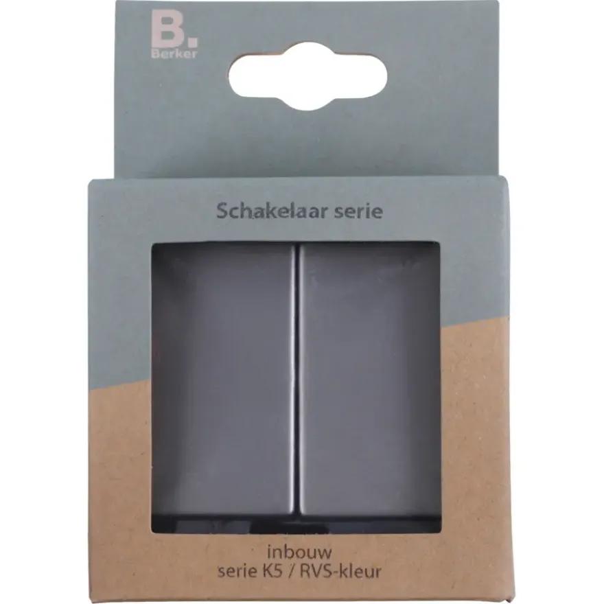 Berker K5 Serieschakelaar RVS