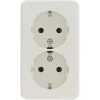 Berker Opbouw Dubbel Stopcontact Wit