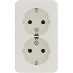 Berker Opbouw Dubbel Stopcontact Wit