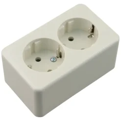 Berker Opbouw Dubbel Stopcontact Wit