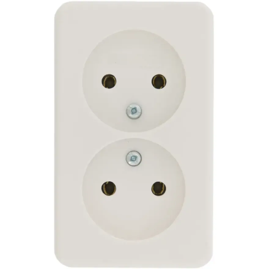 Berker Opbouw Dubbel Stopcontact Wit