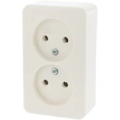 Berker Opbouw Dubbel Stopcontact Wit