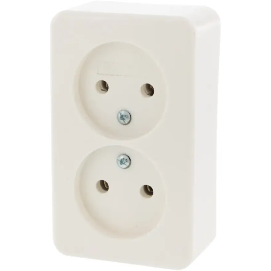 Berker Opbouw Dubbel Stopcontact Wit