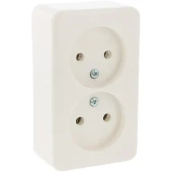 Berker Opbouw Dubbel Stopcontact Wit