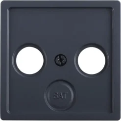 Berker Q1 Centraalplaat Radio/TV Antraciet