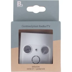 Berker S1 Centraalplaat Radio/TV Wit