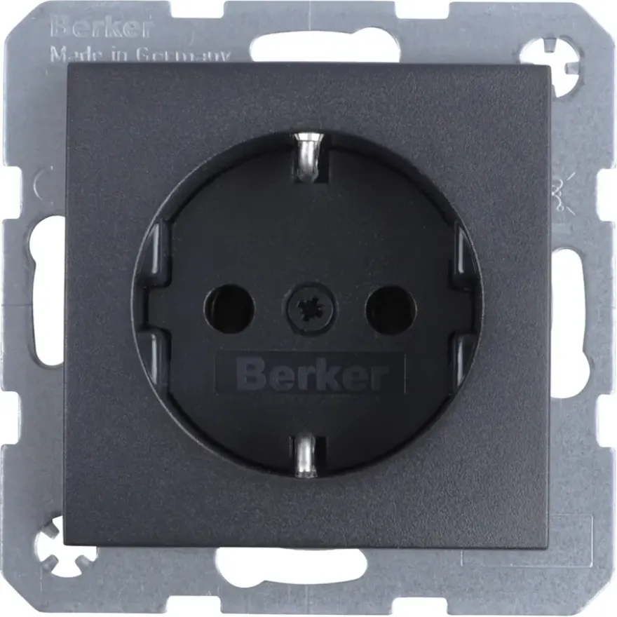 Berker S.1 enkel geaard stopcontact antraciet