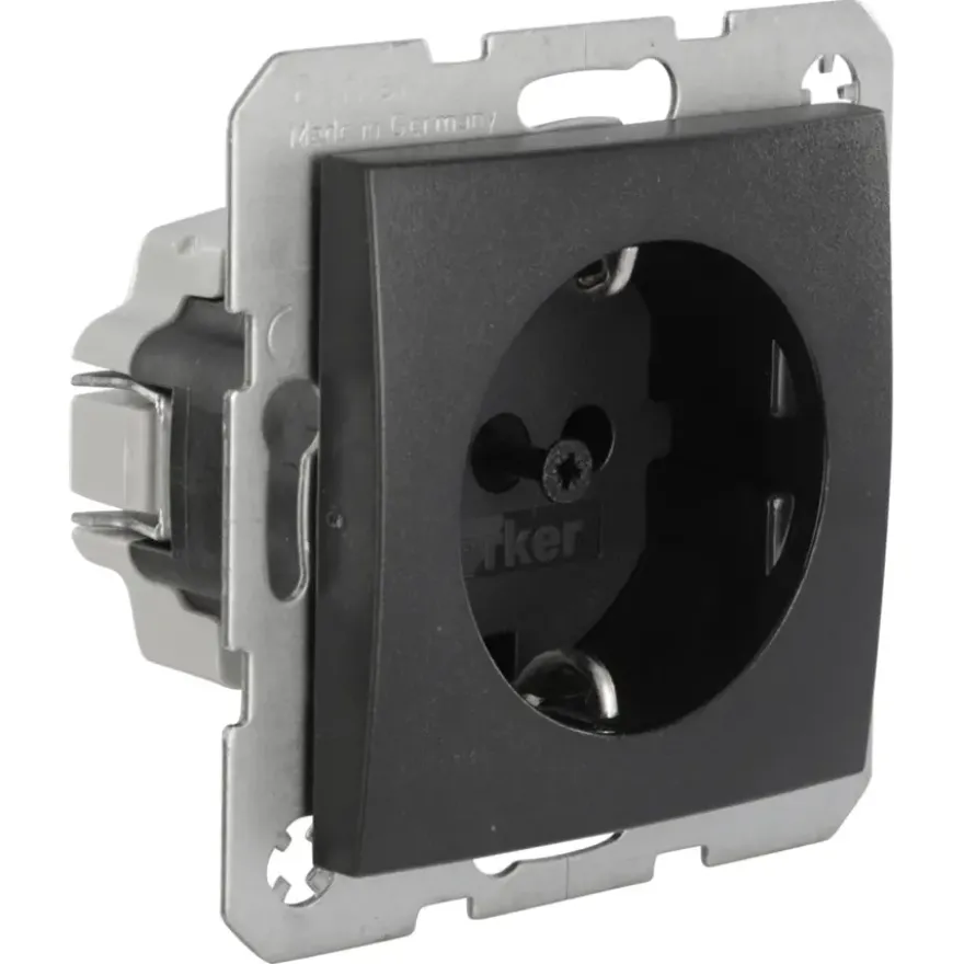 Berker S.1 enkel geaard stopcontact antraciet