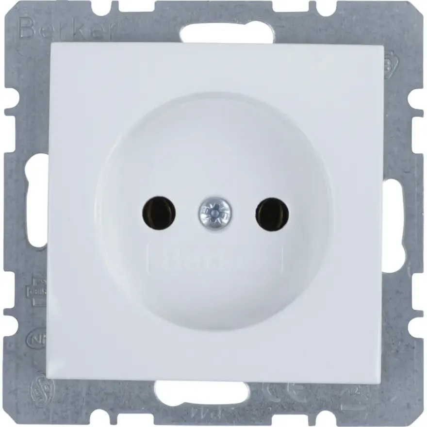 Berker S.1 Enkel Stopcontact Wit