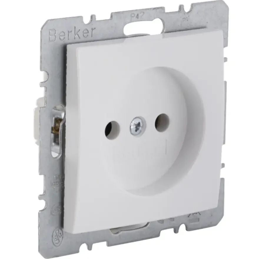 Berker S.1 Enkel Stopcontact Wit