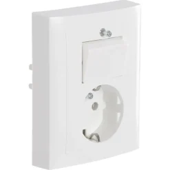 Berker S.1 Geaard Stopcontact met Wisselschakelaar Wit