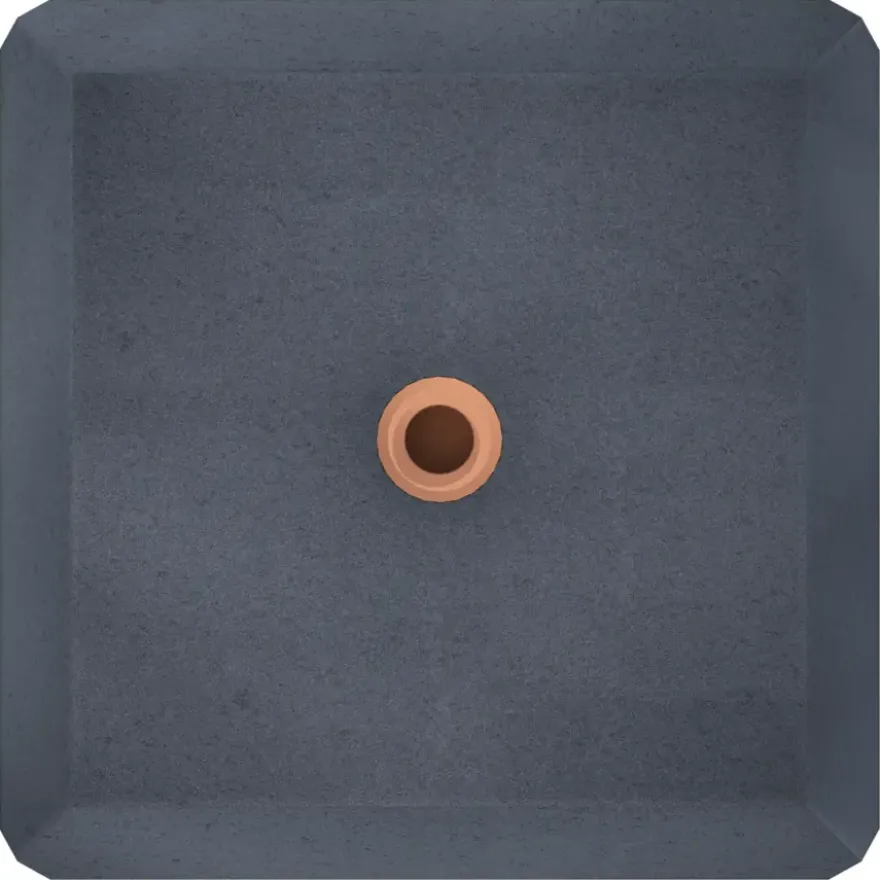 Betonpoer antraciet 18 x 18 x 10 cm