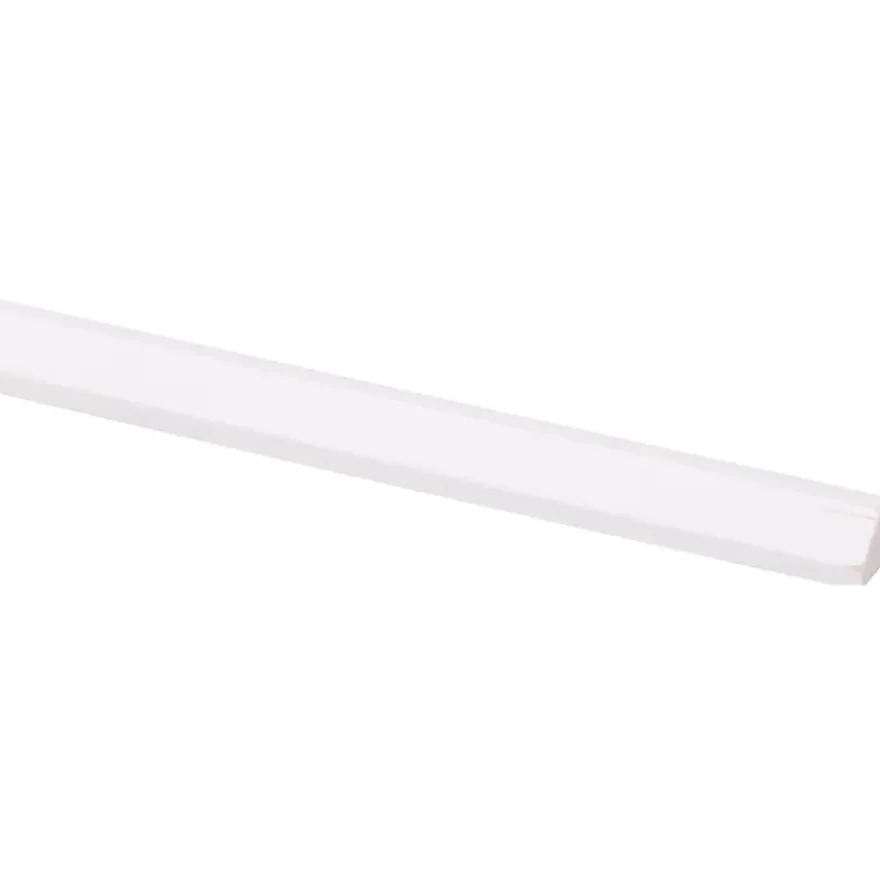 Binnenhoek lat grenen wit gegrond 11x11 mm lengte 270 cm