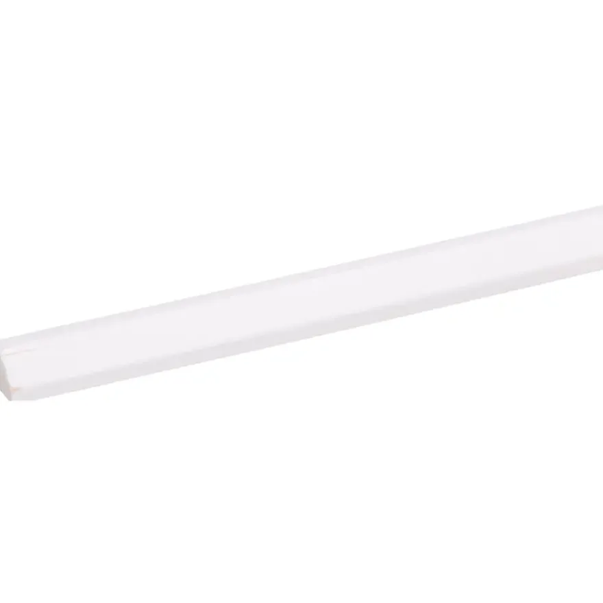 Binnenhoek lat grenen wit gegrond 11x11 mm lengte 270 cm