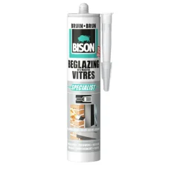 Bison beglazingskit bruin koker 290 ml