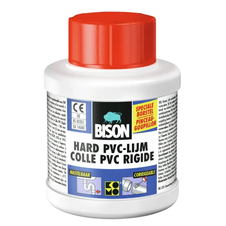 Bison hard pvc lijm flacon 250 ml