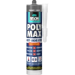 Bison Poly Max afdichtingskit alle voegen zwart 280 ml