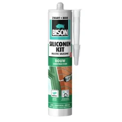 Bison siliconenkit bouw koker zwart 300 ml