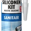Bison siliconenkit sanitair zwart koker 300 ml