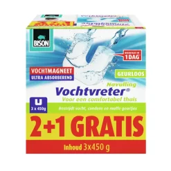 Bison vochtvreter ambiance magneet navulling 450 g