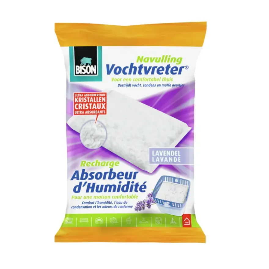 Bison vochtvreter lavendel navulzak 450 g