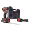 BLACK+DECKER accuboormachine BDC718AS2O-QW + 80-delige accessoireset