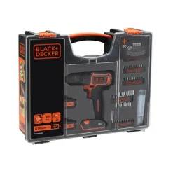 BLACK+DECKER accuboormachine BDC718AS2O-QW + 80-delige accessoireset