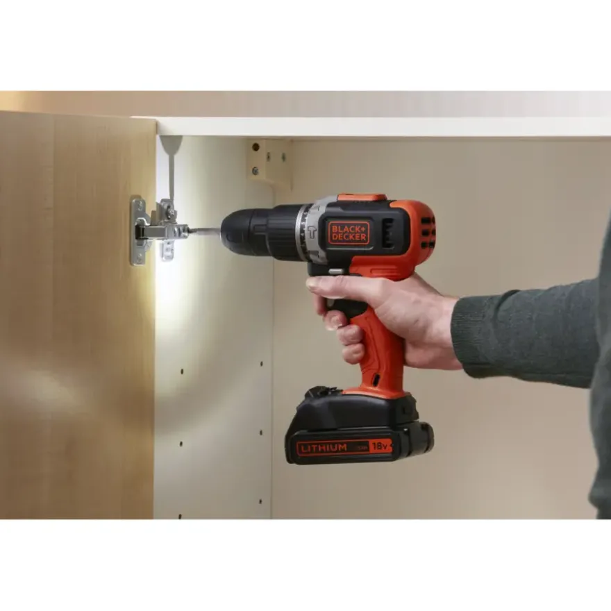 BLACK+DECKER 18V klopboor incl. 1.5Ah accu+lader