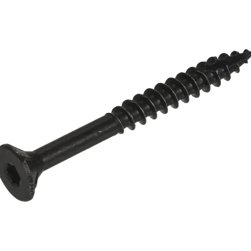 Blackline spaanplaatschroef zwart TX-25 6.0x50 mm 10 stuks