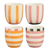 Bliss beker roze oranje - h9,5xd9cm