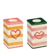Bliss kandelaar roze oranje - l5xb5xh8cm