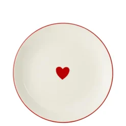 Bord hart rood - h1,5xd20,5cm