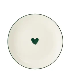 Bord hart groen - h1,5xd20,5cm